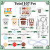 DIY Coffee Theme Silicone & Iron Keychain Making Kits DIY-SC0027-94-2