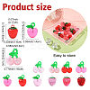 16Pcs 10 Colors Transparent Resin & Acrylic 3D Fruit Pendants FIND-YW0006-04-2