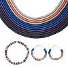 12 Strands 6 Colors Handmade Polymer Clay Bead Strands CLAY-PH0001-75-1