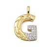 Brass Micro Pave Cubic Zirconia Pendants KK-B126-02G-G-1