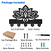 Wood & Iron Wall Mounted Hangers HJEW-WH0055-156-3