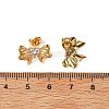 304 Stainless Steel Micro Pave Clear Cubic Zirconia Stud Earrings EJEW-I318-01G-01-5