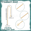 4 Pairs 2 Colors 304 Stainless Steel Earring Findings STAS-LP0001-14-2