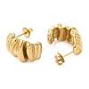 Ion Plating(IP) 304 Stainless Steel Twist Stud Earrings EJEW-Z022-14G-2