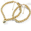 2Pcs 2 Styles Alloy Heart Pendant Necklaces Set NJEW-P319-02G-2