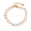 Natural Pearl and Gold Bead Women's Bracelets QK8220-1-2
