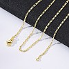 Brass Oval Link Chains Necklace for Women NJEW-P265-19G-2