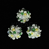 Luminous Polymer Clay Rhinestone Floral Ball Beads CLAY-U002-01B-3