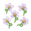Handmade Glass Beaded Woven Cabochons GLAA-C028-01E-1