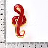 Handmade Gold Sand Lampwork Big Pendants LAMP-T023-08E-3