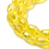 Transparent Electroplate Glass Beads Strands EGLA-A037-T6x8mm-B07-3
