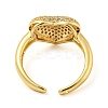 Brass Micro Pave Cubic Zirconia Open Finger Ring RJEW-C069-09G-3