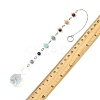 Chakra Natural Gemstone Beads & Brass Sun Moon Hanging Suncatchers HJEW-JM04995-02-3