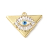 Rack Plating Brass Micro Pave Cubic Zirconia Enamel Pendants KK-P290-56B-G-1