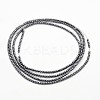Non-magnetic Synthetic Hematite Faceted Round Bead Strands G-N0161-09-2