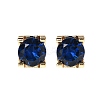 Square Brass Micro Pave Cubic Zirconin Stud Earrings EJEW-D318-03KCG-C-4