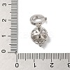 Rack Plating Brass Micro Pave Cubic Zirconia Fold Over Clasps KK-A222-02A-P-3