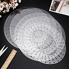 5Pcs Acrylic Round Oval Wreath Boards DIY-WH0570-18-5