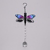 Iron 3D Dragonfly Pendant Decorations HJEW-TAC0008-06-2