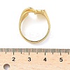 Brass Adjustable Open Cuff Rings for Women RJEW-A065-01G-5