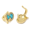 Heart Rack Plating Brass Micro Pave Cubic Zirconia Hoop Earrings EJEW-P277-07C-G-2