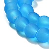 Frosted Transparent Glass Beads Strands LS-GLAA-XCP0001-55-3