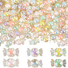 300Pcs 6 Colors Transparent Acrylic Beads TACR-PA0001-01-1