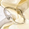 304 Stainless Steel Hinged Enamel Bangles for Women BJEW-F474-40P-2