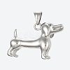 Tarnish Resistant 304 Stainless Steel Puppy Pendants X-STAS-G175-19P-2
