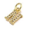 Initial Letter Brass with Cubic Zirconia Charms KK-Q814-26N-G-2