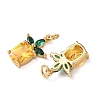 Brass Micro Pave Cubic Zirconia Pendants KK-C143-33B-G-2