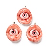 Eyeball Theme Opaque Resin Enamel Pendants RESI-D076-02A-1