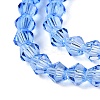 Gradient Color Baking Paint Glass Bead Strands DGLA-A039-T6mm-A020-3