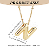1pc Brass Chain with Alloy Letter Pendants Necklaces NJEW-LP0001-41N-G-2