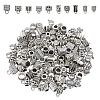 140pcs 14 style Tibetan Style Alloy Tube Bails TIBE-DC0001-13-1