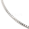 Non-Tarnish 304 Stainless Steel Box Chain Necklace for Women NJEW-G104-05P-2