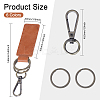 6Pcs 6 Colors Alloy Keychain HJEW-GL0001-18-2