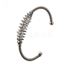 304 Stainless Steel Open Cuff Bangles BJEW-M113-03P-4