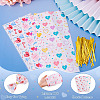 45Pcs 3 Styles Heart Print Plastic Cookies Storage Bags ABAG-TA0001-22-4