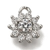 Rack Plating Brass Micro Pave Cubic Zirconia Charms KK-M014-04P-1