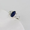 Alloy with Natural Lapis Lazuli Finger Rings FS-WGF3EDB-02-1