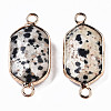 Natural Dalmatian Jasper Links Connectors G-S359-276B-2