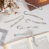 10Pcs 5 Styles Tibetan Style Alloy Bookmark Findings with Holes FIND-SC0008-98-4