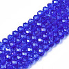 Electroplate Glass Beads Strands EGLA-A034-T10mm-B27-4