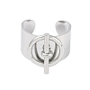 Non-Tarnish 304 Stainless Steel Circular & Rod-shaped Open Cuff Rings LS-RJEW-C095-01P-2