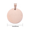 Ion Plating(IP) 304 Stainless Steel Pendants STAS-I311-05A-RG-3