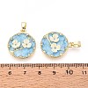 Brass Micro Pave Cubic Zirconia Pendants KK-N277-09B-G-3