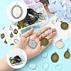 DIY Blank Dome Alloy Glass & Waxed Cord Necklace Making Kits DIY-FS0007-65-2
