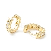 Clear Cubic Zirconia Chunky Hinged Hoop Earrings for Women X-EJEW-P196-24G-2