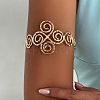 Iron Spiral Knot Upper Arm Cuff Bangles for Women WG4ED01-01-2